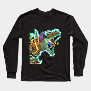 Raging Charax Nebula Glow with Dino KO Long Sleeve T-Shirt